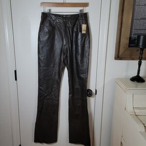 Wilsons Leather Dark Brown Wide Leg Pants